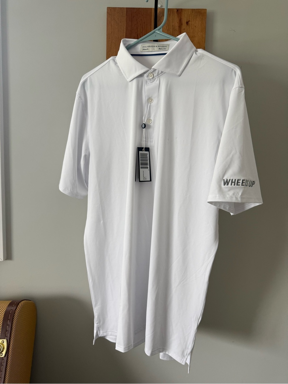 Holderness & Bourne Polo, White Men’ Large